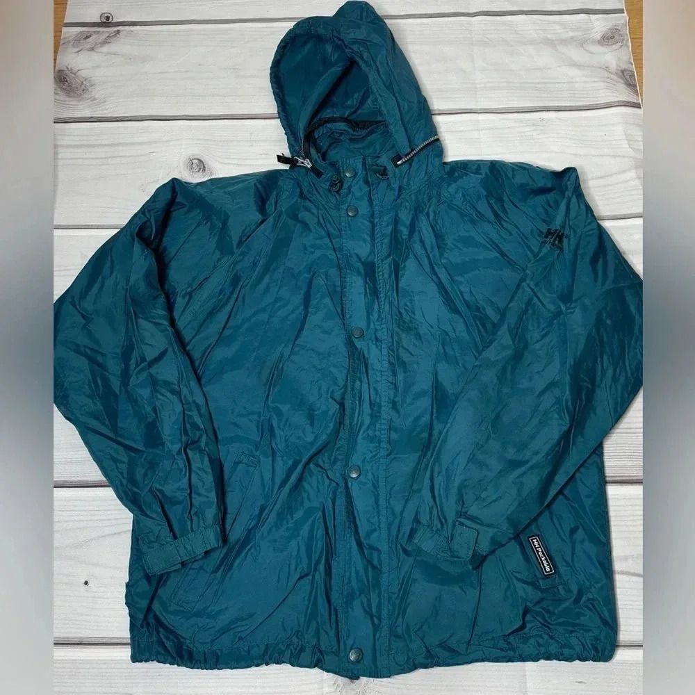 Helly Hansen Men’s Packable Jacket Green Lightweight Windbreaker‎ Size Small